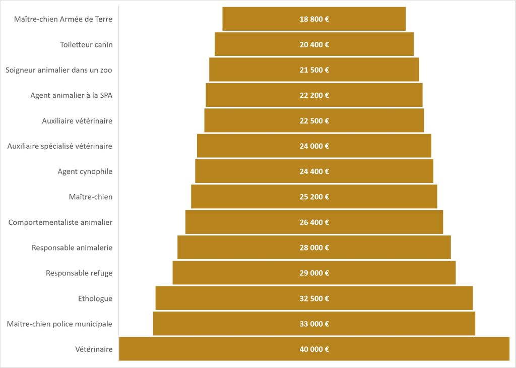graphique des salaires mtiers animaliers